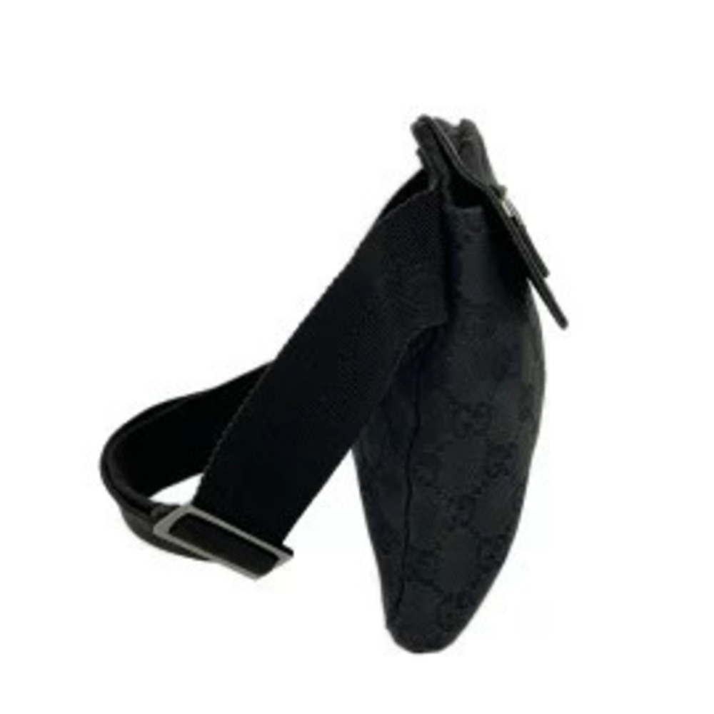 Gucci GG waist Pouch Clutch black leather